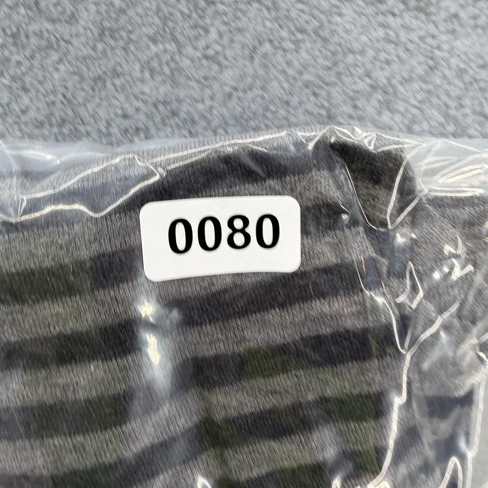 Eileen Fisher Sweater Dress Medium Gray Stripe Merino Alpaca Lightweight Swing - Picture 13 of 13